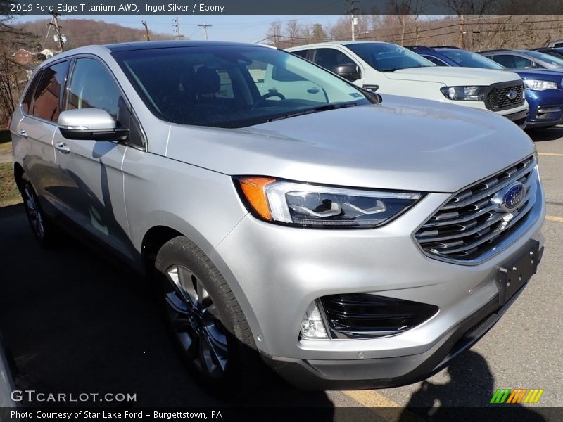 Ingot Silver / Ebony 2019 Ford Edge Titanium AWD