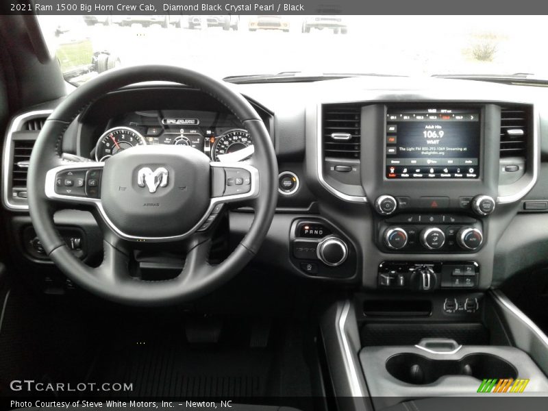 Diamond Black Crystal Pearl / Black 2021 Ram 1500 Big Horn Crew Cab
