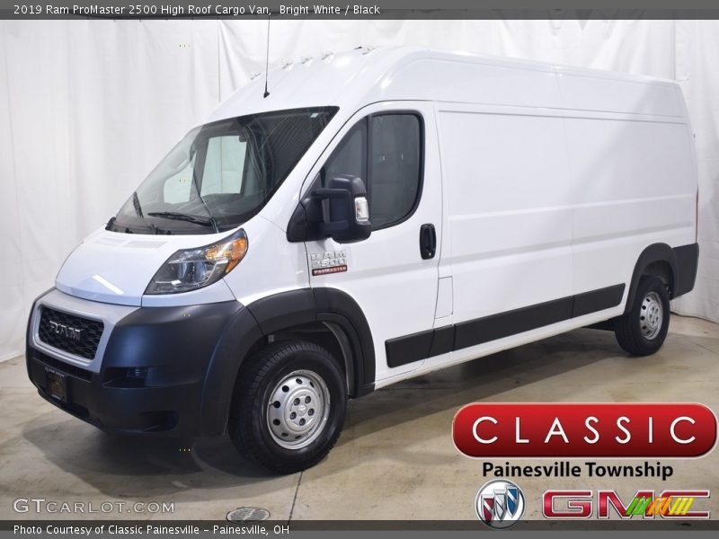 Bright White / Black 2019 Ram ProMaster 2500 High Roof Cargo Van