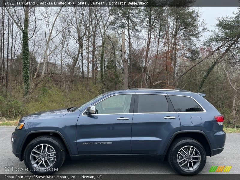 Slate Blue Pearl / Light Frost Beige/Black 2021 Jeep Grand Cherokee Limited 4x4