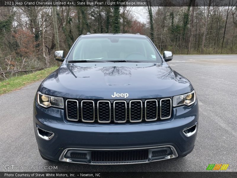 Slate Blue Pearl / Light Frost Beige/Black 2021 Jeep Grand Cherokee Limited 4x4