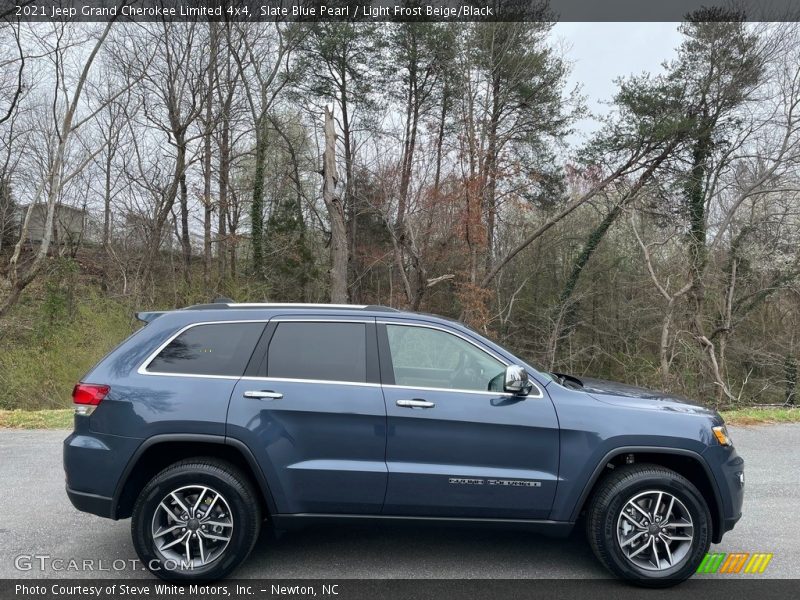 Slate Blue Pearl / Light Frost Beige/Black 2021 Jeep Grand Cherokee Limited 4x4