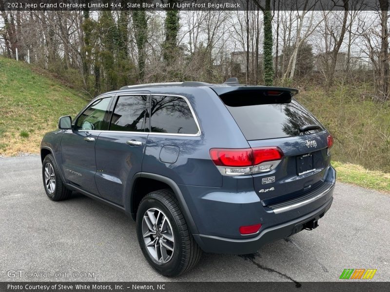 Slate Blue Pearl / Light Frost Beige/Black 2021 Jeep Grand Cherokee Limited 4x4