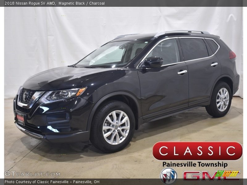 Magnetic Black / Charcoal 2018 Nissan Rogue SV AWD