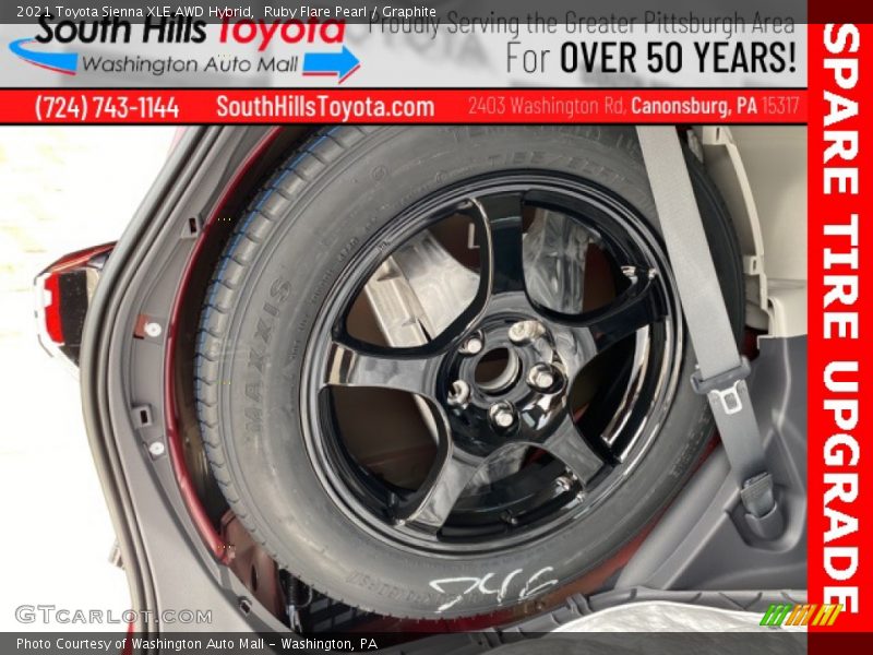 Ruby Flare Pearl / Graphite 2021 Toyota Sienna XLE AWD Hybrid