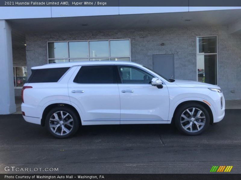 Hyper White / Beige 2021 Hyundai Palisade Limited AWD