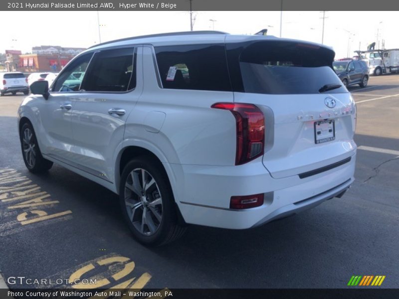 Hyper White / Beige 2021 Hyundai Palisade Limited AWD