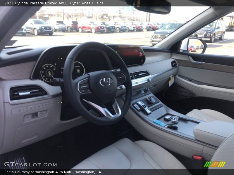 Hyper White / Beige 2021 Hyundai Palisade Limited AWD