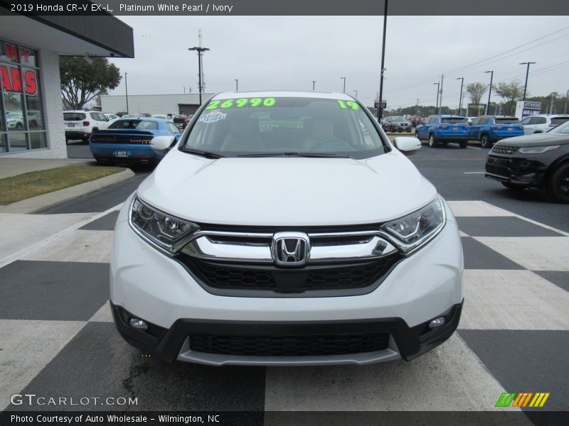 Platinum White Pearl / Ivory 2019 Honda CR-V EX-L