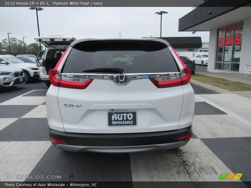 Platinum White Pearl / Ivory 2019 Honda CR-V EX-L