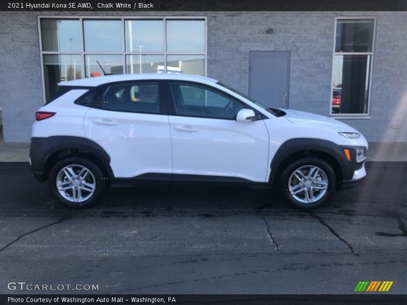 Chalk White / Black 2021 Hyundai Kona SE AWD