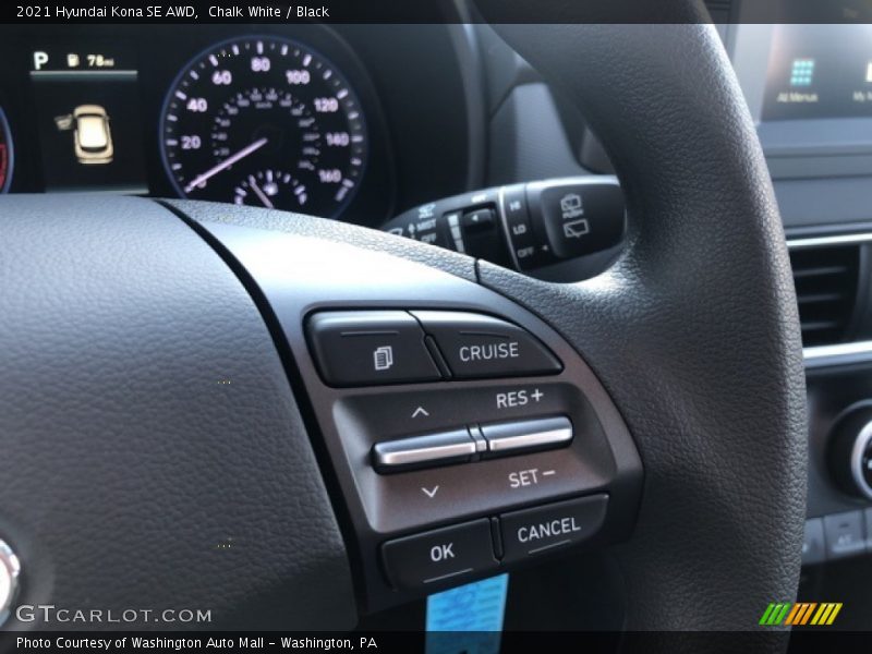 Chalk White / Black 2021 Hyundai Kona SE AWD