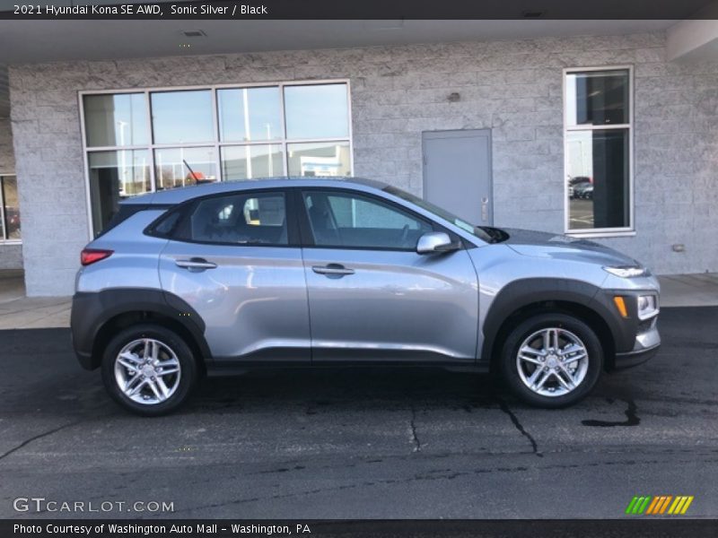 Sonic Silver / Black 2021 Hyundai Kona SE AWD