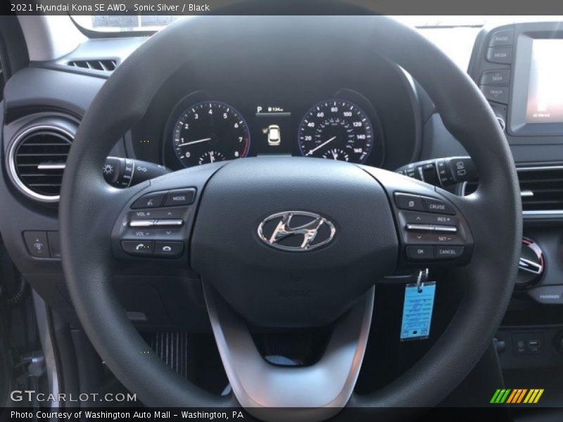 Sonic Silver / Black 2021 Hyundai Kona SE AWD