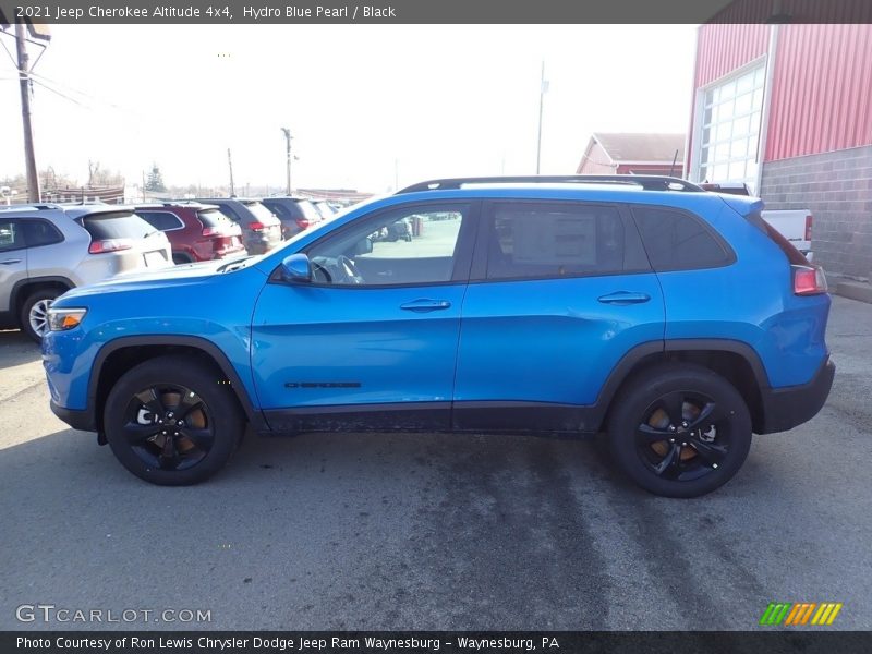 Hydro Blue Pearl / Black 2021 Jeep Cherokee Altitude 4x4