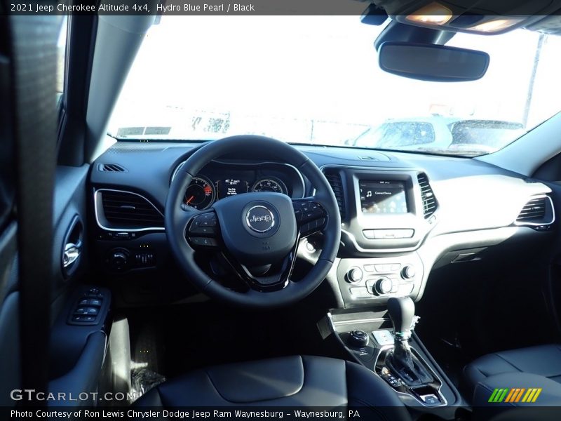 Hydro Blue Pearl / Black 2021 Jeep Cherokee Altitude 4x4