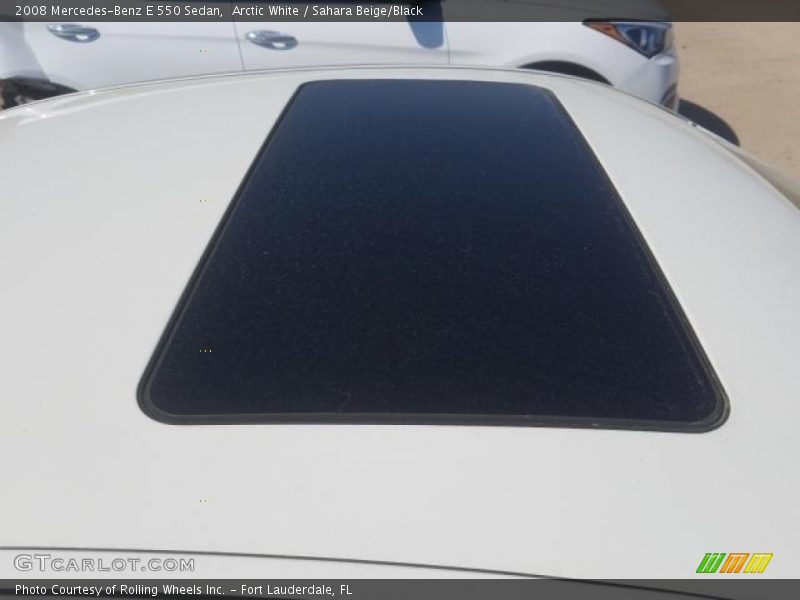 Arctic White / Sahara Beige/Black 2008 Mercedes-Benz E 550 Sedan