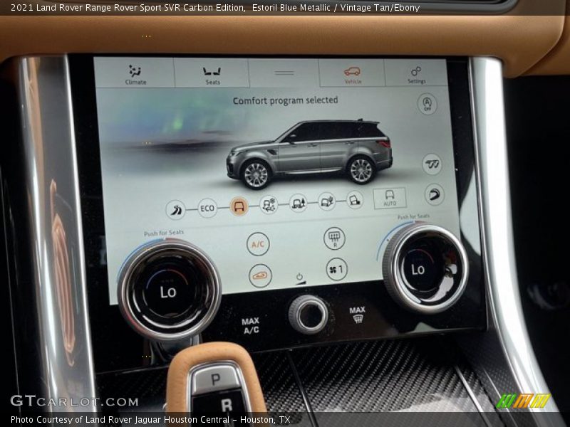 Controls of 2021 Range Rover Sport SVR Carbon Edition