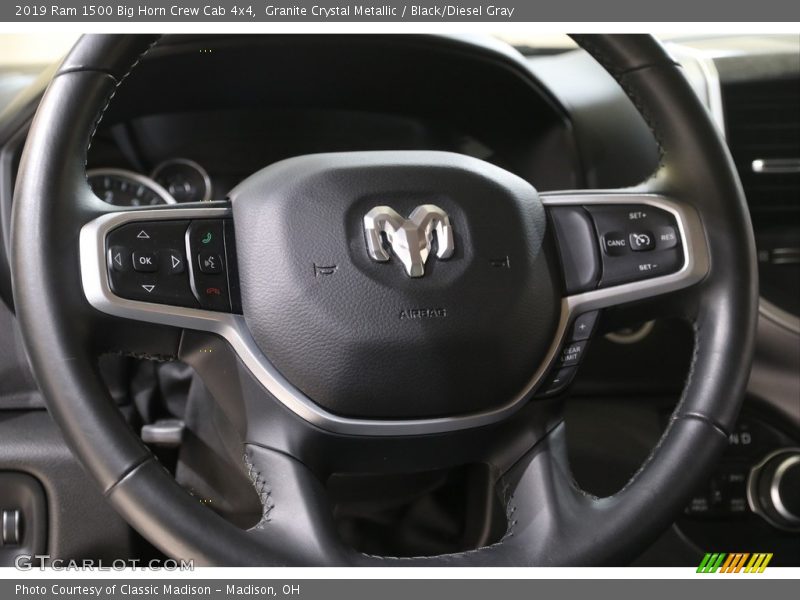 Granite Crystal Metallic / Black/Diesel Gray 2019 Ram 1500 Big Horn Crew Cab 4x4