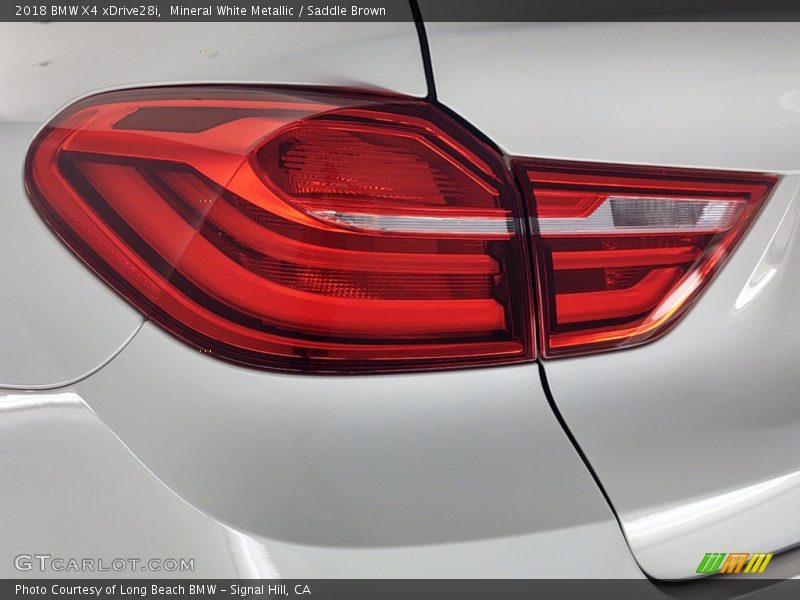 Mineral White Metallic / Saddle Brown 2018 BMW X4 xDrive28i