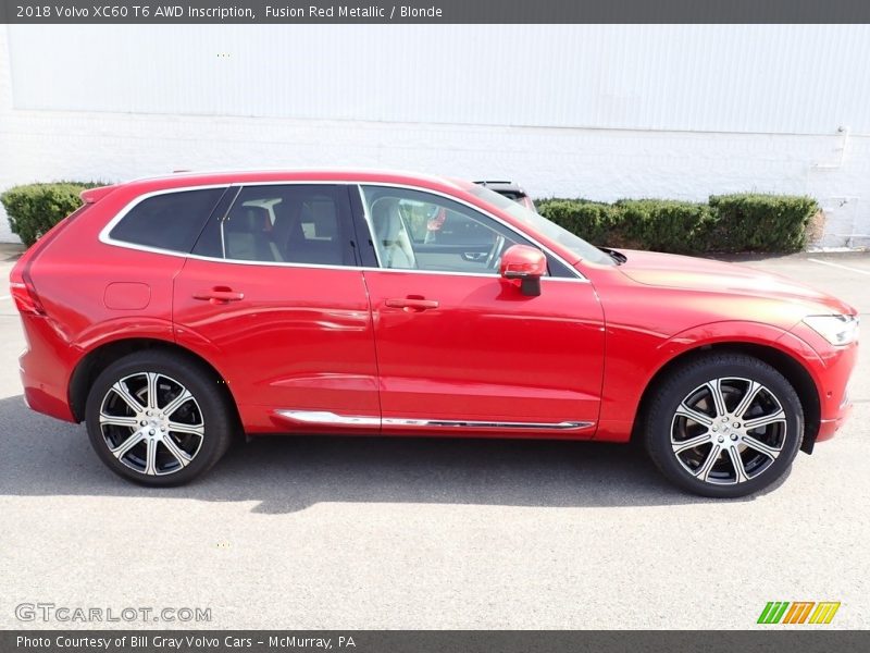 Fusion Red Metallic / Blonde 2018 Volvo XC60 T6 AWD Inscription