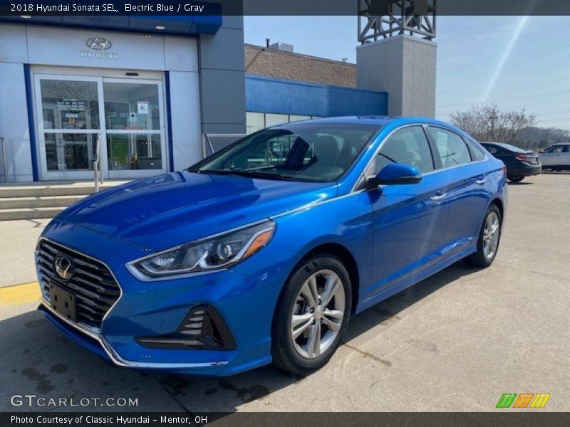 Electric Blue / Gray 2018 Hyundai Sonata SEL