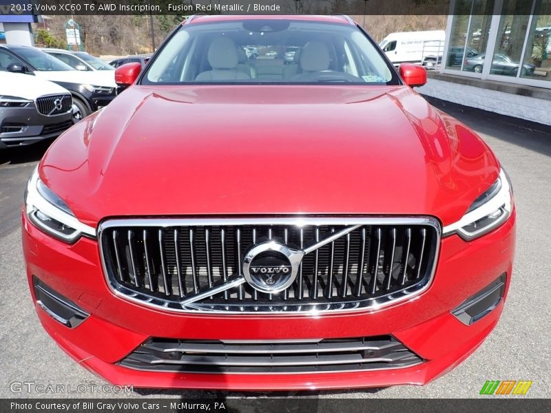 Fusion Red Metallic / Blonde 2018 Volvo XC60 T6 AWD Inscription