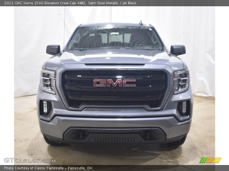 Satin Steel Metallic / Jet Black 2021 GMC Sierra 1500 Elevation Crew Cab 4WD