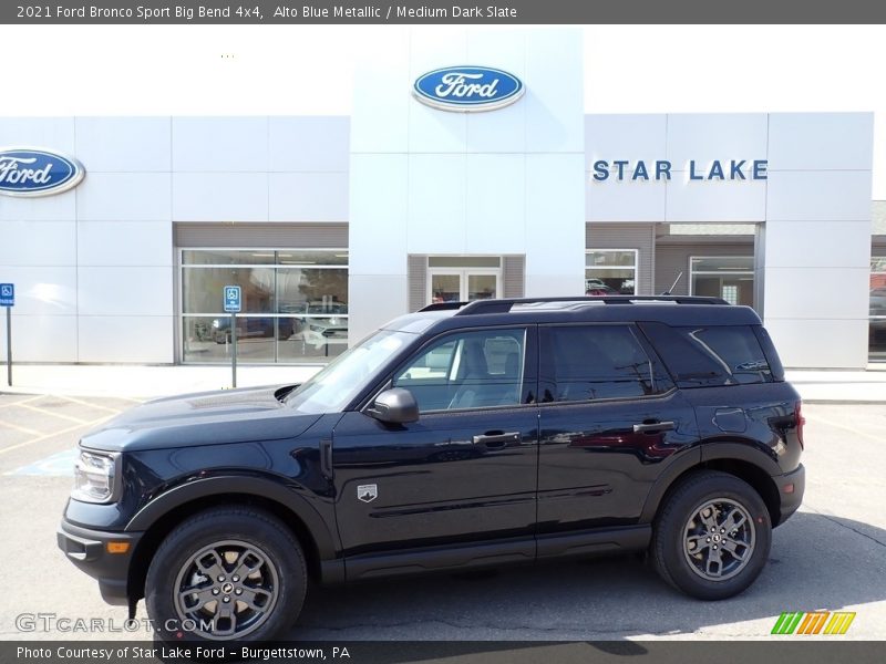 Alto Blue Metallic / Medium Dark Slate 2021 Ford Bronco Sport Big Bend 4x4