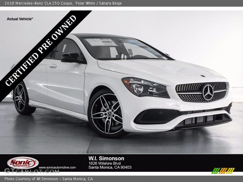 Polar White / Sahara Beige 2018 Mercedes-Benz CLA 250 Coupe