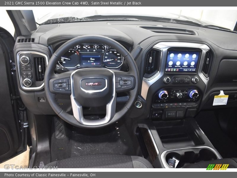 Satin Steel Metallic / Jet Black 2021 GMC Sierra 1500 Elevation Crew Cab 4WD
