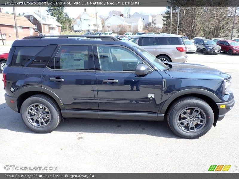 Alto Blue Metallic / Medium Dark Slate 2021 Ford Bronco Sport Big Bend 4x4