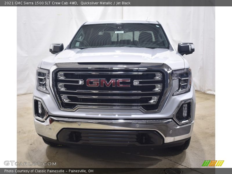 Quicksilver Metallic / Jet Black 2021 GMC Sierra 1500 SLT Crew Cab 4WD