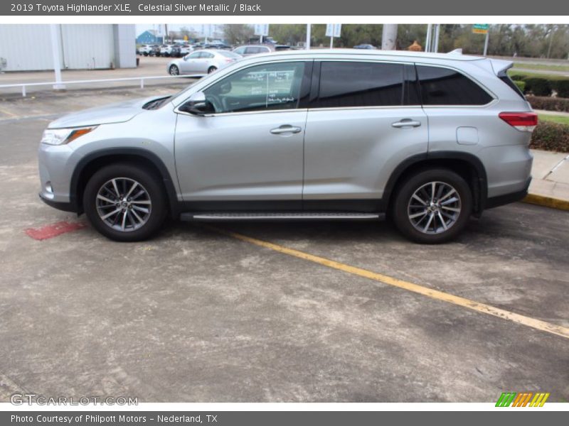 Celestial Silver Metallic / Black 2019 Toyota Highlander XLE