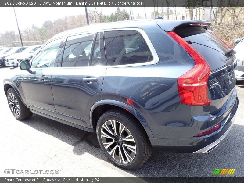 Denim Blue Metallic / Blonde/Charcoal 2021 Volvo XC90 T5 AWD Momentum