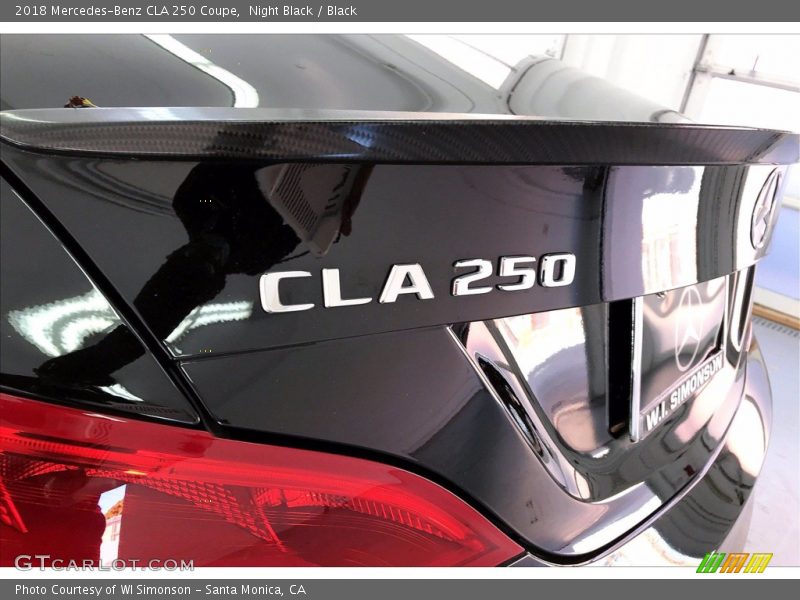 Night Black / Black 2018 Mercedes-Benz CLA 250 Coupe