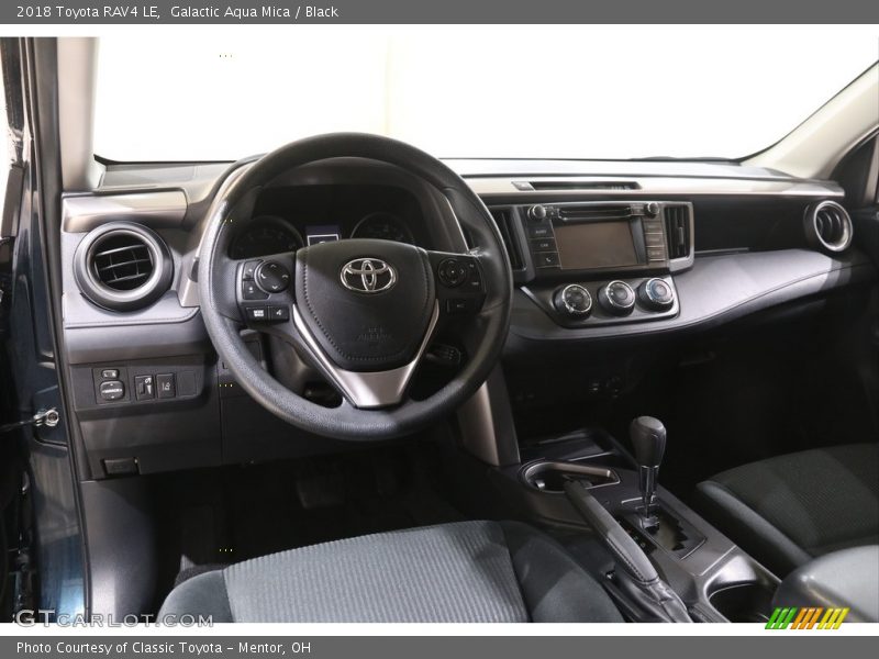 Galactic Aqua Mica / Black 2018 Toyota RAV4 LE