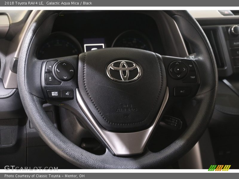 Galactic Aqua Mica / Black 2018 Toyota RAV4 LE