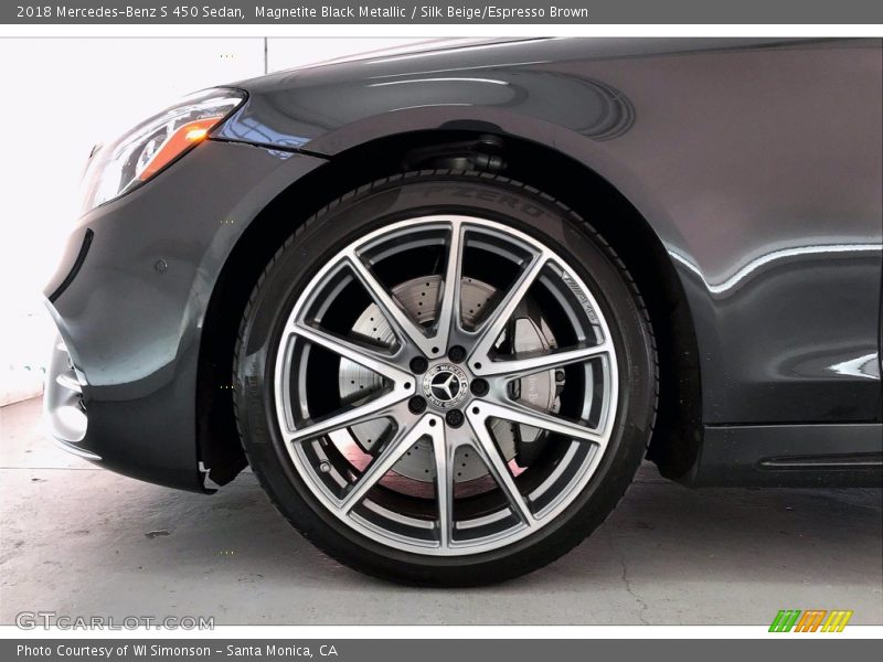Magnetite Black Metallic / Silk Beige/Espresso Brown 2018 Mercedes-Benz S 450 Sedan