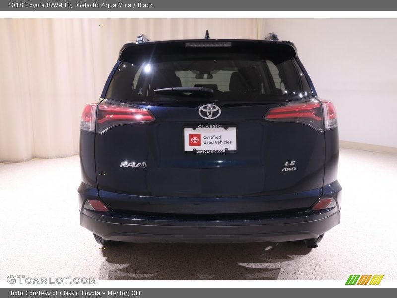 Galactic Aqua Mica / Black 2018 Toyota RAV4 LE