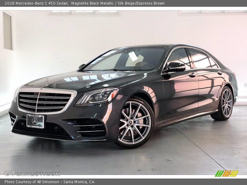 Magnetite Black Metallic / Silk Beige/Espresso Brown 2018 Mercedes-Benz S 450 Sedan