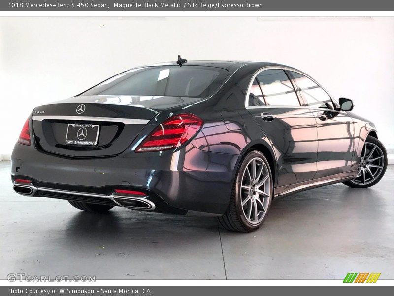 Magnetite Black Metallic / Silk Beige/Espresso Brown 2018 Mercedes-Benz S 450 Sedan