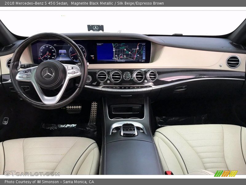 Magnetite Black Metallic / Silk Beige/Espresso Brown 2018 Mercedes-Benz S 450 Sedan