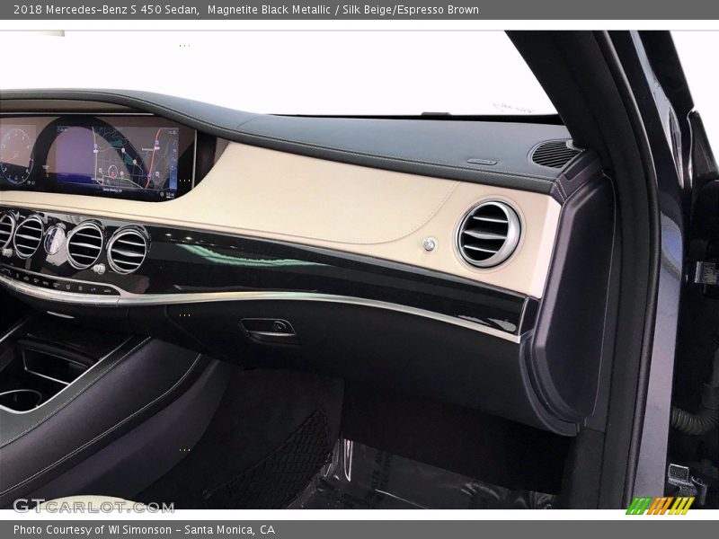 Magnetite Black Metallic / Silk Beige/Espresso Brown 2018 Mercedes-Benz S 450 Sedan