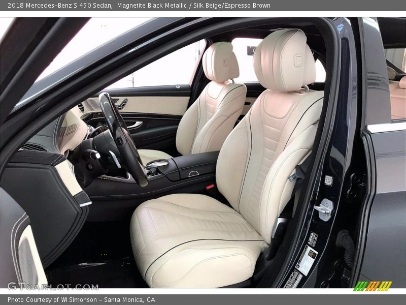 Magnetite Black Metallic / Silk Beige/Espresso Brown 2018 Mercedes-Benz S 450 Sedan