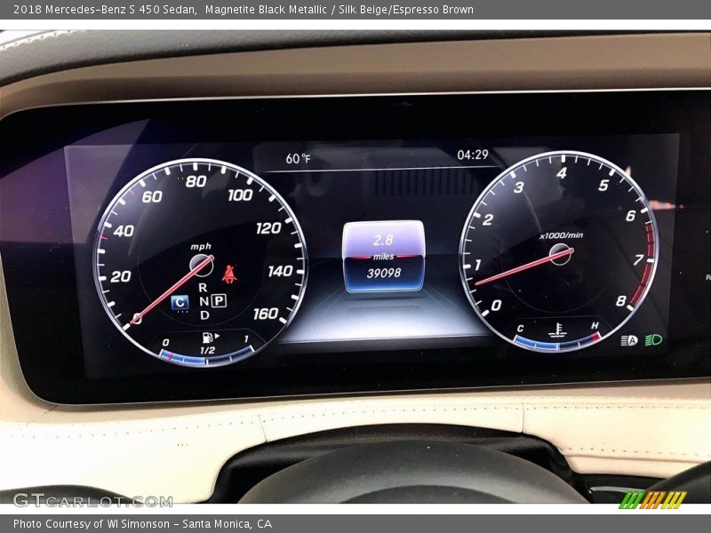 Magnetite Black Metallic / Silk Beige/Espresso Brown 2018 Mercedes-Benz S 450 Sedan