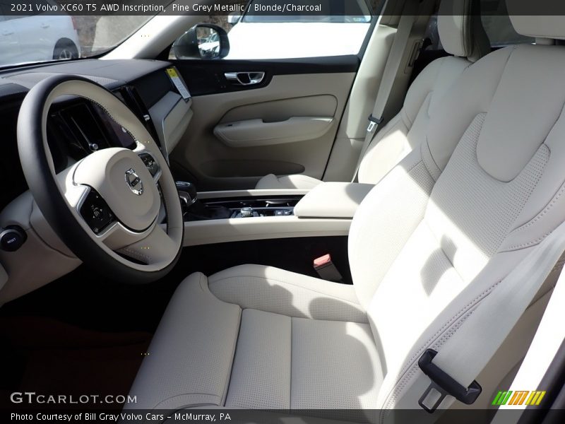 Pine Grey Metallic / Blonde/Charcoal 2021 Volvo XC60 T5 AWD Inscription