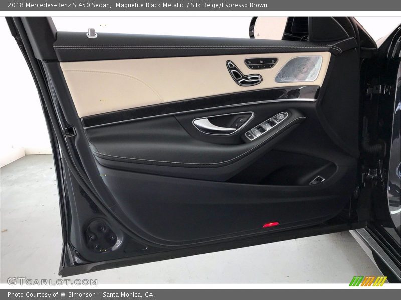 Magnetite Black Metallic / Silk Beige/Espresso Brown 2018 Mercedes-Benz S 450 Sedan