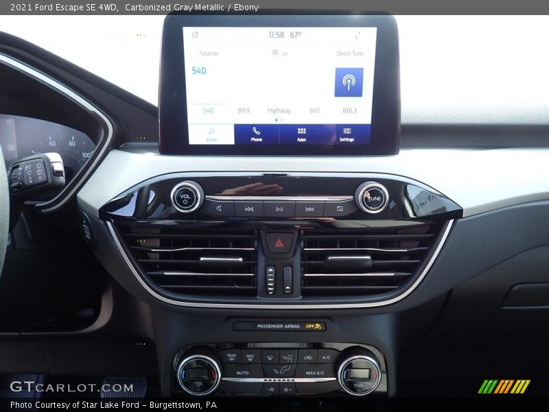Carbonized Gray Metallic / Ebony 2021 Ford Escape SE 4WD