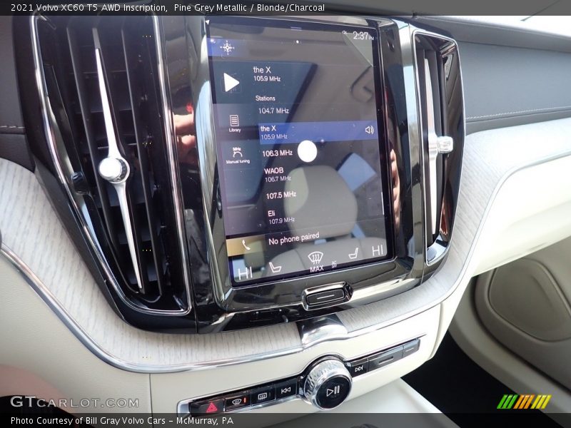 Pine Grey Metallic / Blonde/Charcoal 2021 Volvo XC60 T5 AWD Inscription